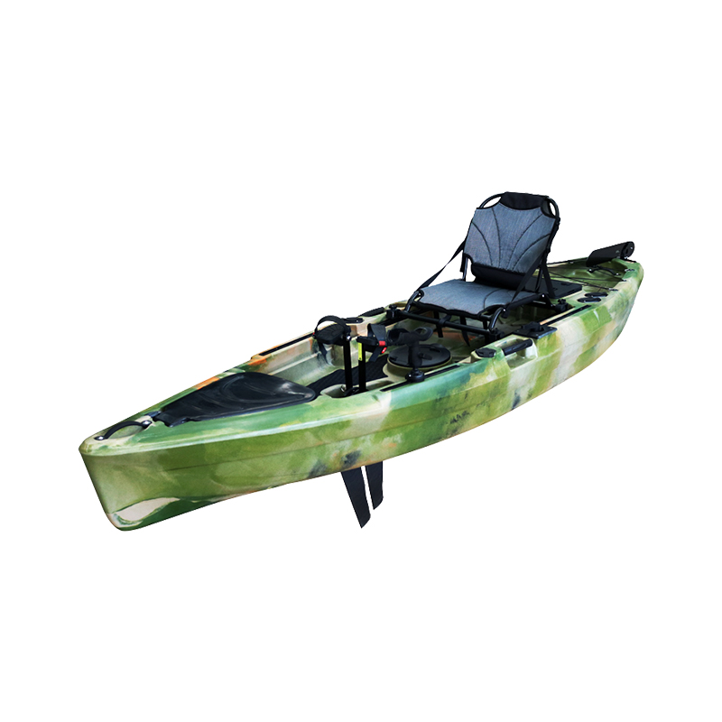 Kayak de mar para una sola persona para pescar y acampar Bote de remos material del casco rotomoldeado LLDPE